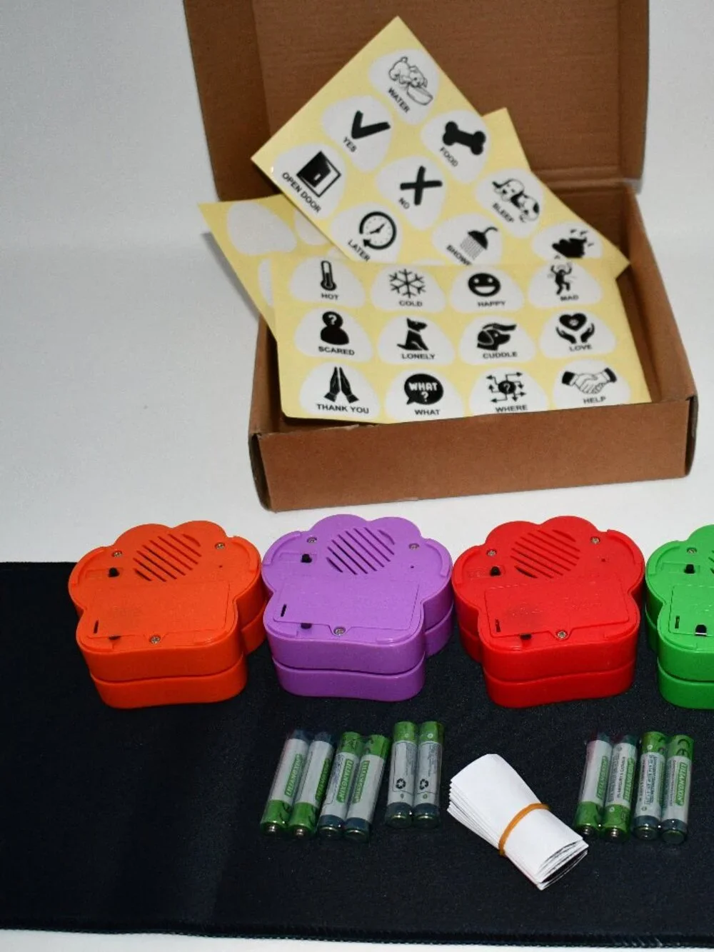 PENGHETM Dog Communication Buttons, 5 Pack, 30 Sec Recordable Training Mat, NWT